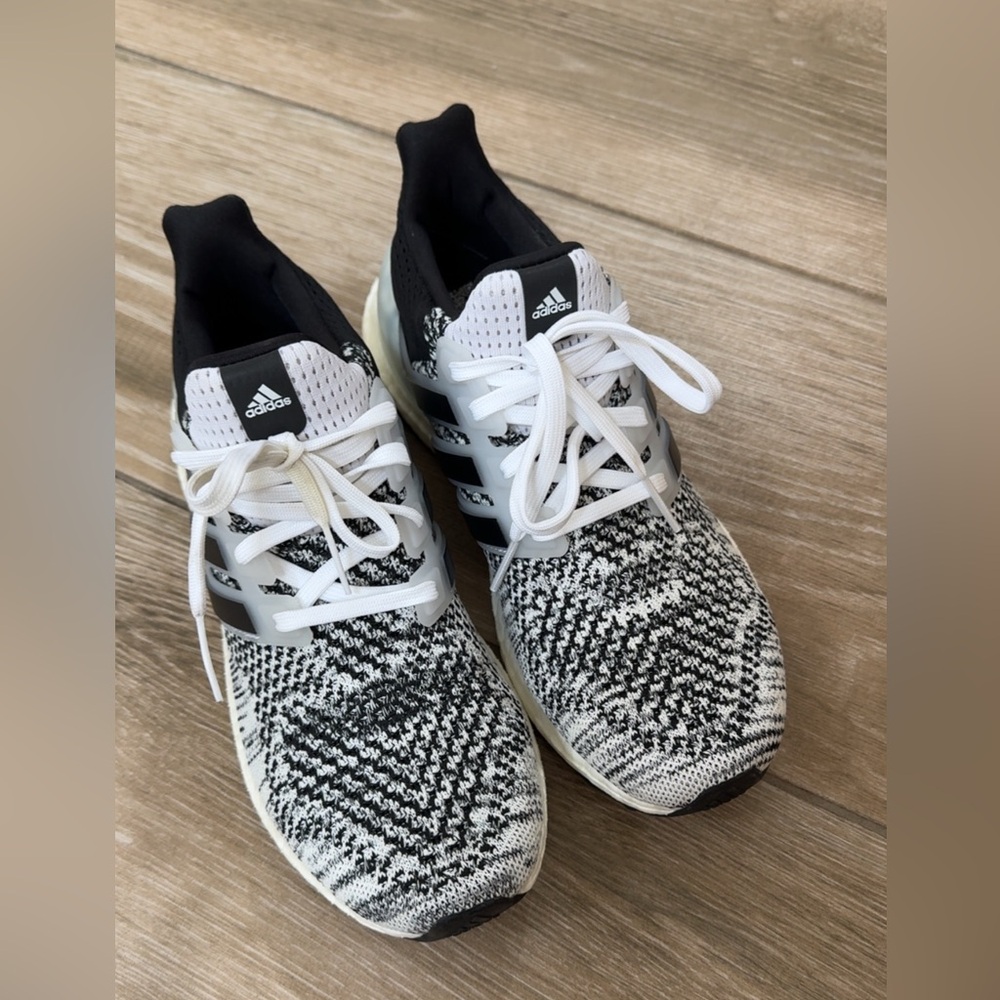 Adidas Ultra Boost Monochrome Knit Running Shoes - Picture 2 of 10